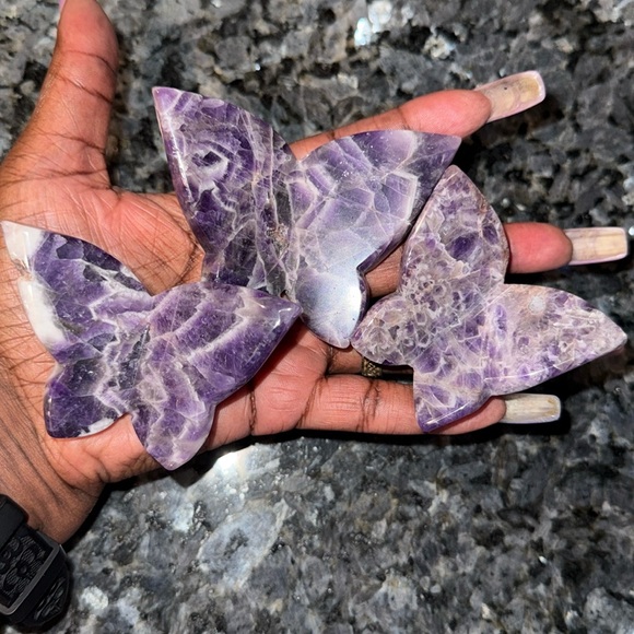 Accessories - Dream Amethyst Butterfly Set of 3 - Sphere holder 🦋
